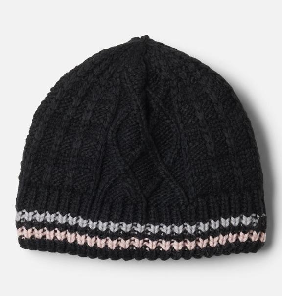 Columbia Girls Beanie UK Sale - Cabled Cutie Accessories Black Grey Pink UK-304490